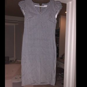 Navy blue and white plaid Calvin Klein dress